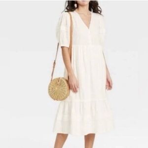Universal Thread Off White Midi Dress